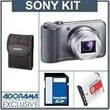 Sony Cyber-shot DSC-H90 Digital Camera,Silver - Bundle - with 16GB SD Memory Card, Camera Case, Spare Rechargeable Lithium-ion Battery