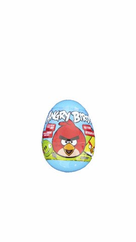 ONE Angry Birds plastic surprise egg with stickers candy inside