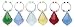 Teardrop Wine Glass Markers 06 752