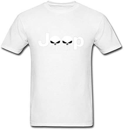 Libling Men's Jeep Logo With Punisher Skull Short Sleeve T-Shirt