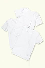 3 Pack Pure Cotton Plain Short Sleeve Vests