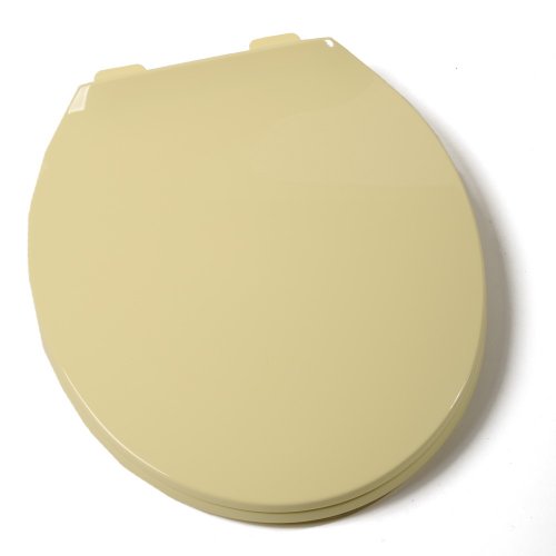 Comfort Seats C1B3R3-50 Deluxe Plastic Contemporary Toilet Seat, Round, Citron Yellow