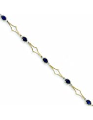 Genuine 14K Yellow Gold Diamond And Sapphire Bracelet 3 Grams Of Gold 100% Satisfaction Guaranteed.