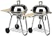 Arctic Stainless Steel BBQ Cart with 2 Wood Side Shelves 38 3/4L x 22.5W x 33.5H