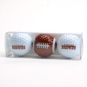 Cleveland Browns - 3 Golf Balls