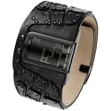 Diesel Men's Black Leather Watch #DZ7066
