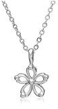 Sterling Silver Flower Pendant, 18"