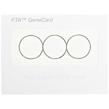 Whatman WB120208 FTA Gene Card with 3-Sample Areas, 3 x 75 microliter Size (Pack of 100)