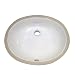 Decolav 1401-CWH Oval Vitreous China Undermount Lavatory with Overflow, White