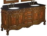 Belle Foret Vanity Sink and Faucet Package - Double Basin, Granite Top
