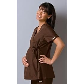 Maternity Wrap Scrub Top by Cherokee - Flexibles Collection