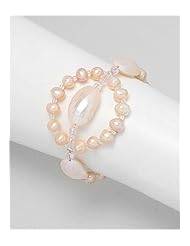 Fresh Water Pearls Bracelet In Zinc