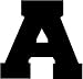 Iron: On Letters 1-1/2" Athletic: Black