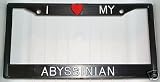 Black Plastic I Love My Abyssinian Frame