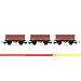Hornby R6473 00 Gauge Triple Mineral Wagon Pk Railroad Railroad Rolling Stock