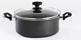 Proctor Silex 52511 Aluminum Nonstick Softhandle 5 Quart Covered Dutch Oven, Black