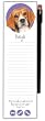 Wellspring Magnetic Refrigerator Note Pad with Pencil, Dog Breeds, Beagle