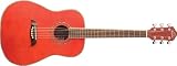 Oscar Schmidt OG1TR 3/4 Size Dreadnought Acoustic Guitar (High Gloss Red)