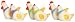 Ceramic Pottery Chickens Salt and Pepper Shakers 2.75"H Set of Three