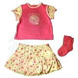 Girls Precious Baby Diaper Skirt with Tank Set, Dark Pink/Yellow - Available in Various Sizes