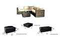 Weathertex Cover Up - 100% Waterproof - London Corner Sofa Set - Cover by Weathertex