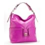 Dooney Bourke Calf Pocket Sac Shoulder Bag Purple