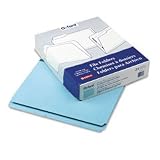 Blue Pressboard Expanding File Folders, Letter, Straight Cut, 25/Box