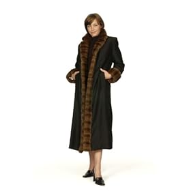 Buy 100% 17 Ounce Loro Piana Cashmere Straight Body 7 8 Coat w Crosscut Mink Tuxedo, Notch Collar... by FursNewYork