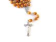 Olive Wood Rosary with Metal Crucifix