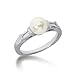 0.7 Ct Diamond Pearl Ring Engagement Round Cut