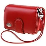 Olympus Slim Leather Case for Olympus Stylus 710, 720SW, 730 FE-180 and FE190 (Red)