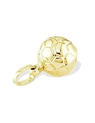 14K Yellow Italian Gold Medium Soccer Ball Sports Charm Pendant