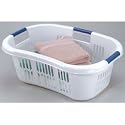 Rubbermaid 2997-87 WHT Hip Hugger Laundry Basket - White - Pack Of 6
