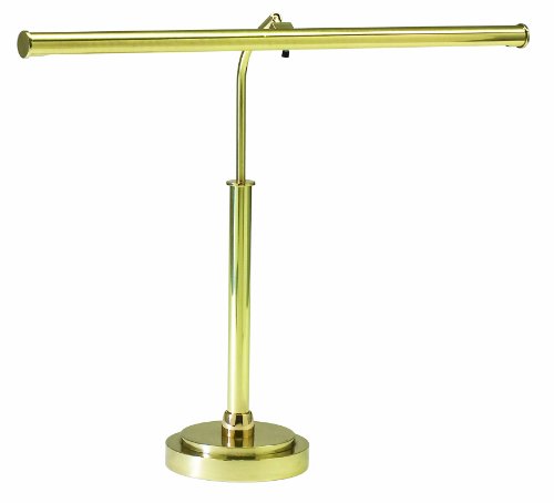 House Of Troy PLED100-61 16-Inch Portable LED Piano Lamp, Polished Brass