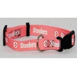 Pittsburgh Steelers Pink Small Pet Dog Collar (Small)