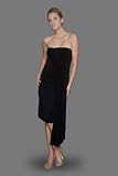 Black Strapless Jersey Dresses by Nicole Miller