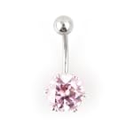14g Stainless Steel with Sterling Silver Belly Button Ring