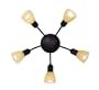 Eglo  87083A Dakar, Antique Brown/cognac, 5-Light Ceiling Light Fixture