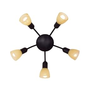 Eglo 87083A Dakar, Antique Brown cognac, 5-Light Ceiling Light Fixture by Eglo