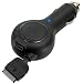 Rubberized Retractable Car Charger for Apple iPhone 3G (Black) image 1