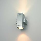 Massive Aluminium Outdoor Wandleuchte, Mason 01, Hochvolt Halogen, 2 x 35W, 230VAC, GU10, IP54
