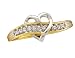 Beautiful Yellow and White Gold Diamond Heart Ring