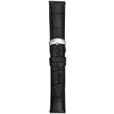 Swiss Watches:Swiss Watch International 21 MM Black Genuine Alligator Strap 21ABT01M