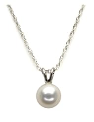 Classic Bunny Ears Freshwater Pearl 14KWG Pendant