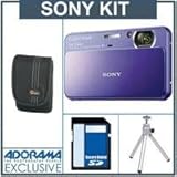 Sony Cybershot DSC-T110 Digital Camera Kit - Violet - with 4GB SD Memory Ca ....