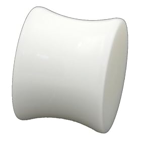 One Acrylic Double Flared Plug: 3/4"g 1/2" White