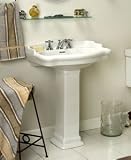 Barclay Products Stanford White 8-Inch Spread Pedestal Sink