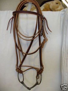 WEAVER HORSE LEATHER BRIDLE SNAFFLE BIT REINS SET TACK