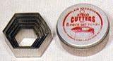 Ateco 5251 Plain Hexagon Cutter Set, 6 Pc