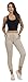 Women's Classic Elastic Drawstring French Terry Casual Marled Jogger Sweatpants